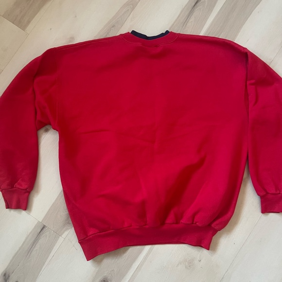 Vintage Double Crewneck Red Graphic Sweatshirt - Picture 4 of 8
